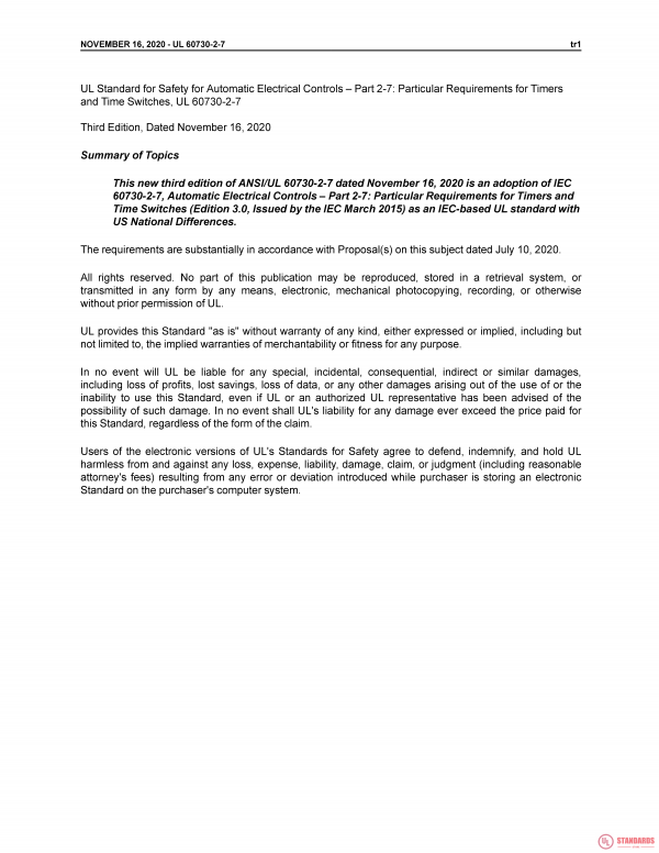 UL 60730-2-7 PDF UL 60730-2-7 PDF